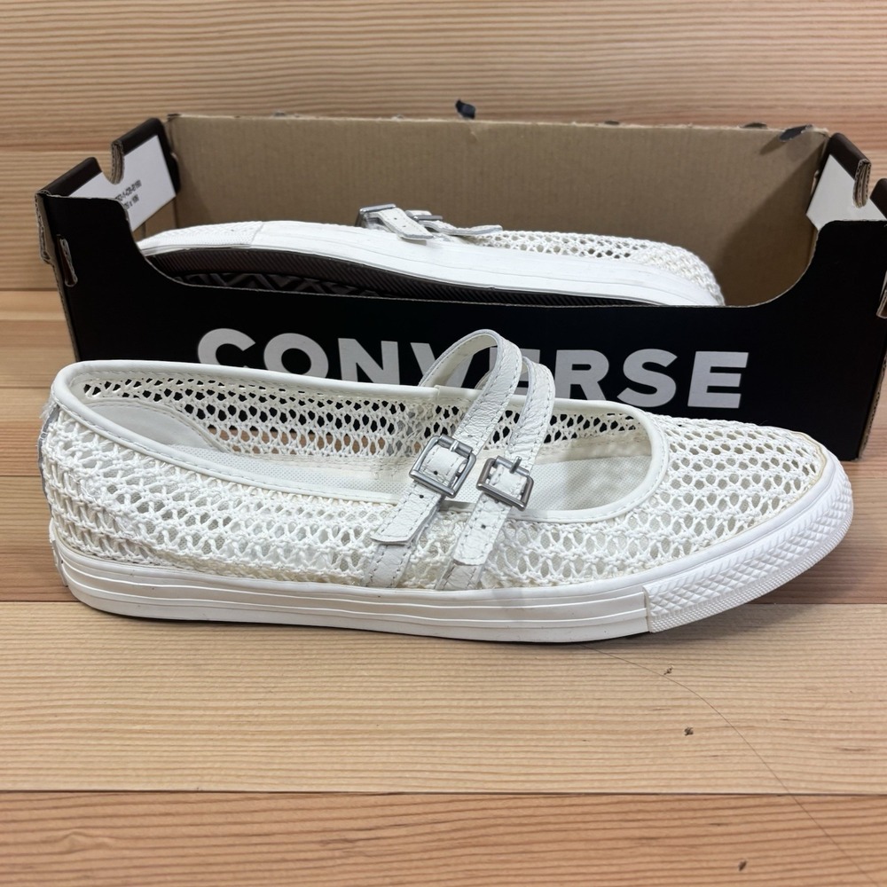 Chuck Taylor All Star Dainty Mary Jane Knit Egret A16569C Woman's Sz 9.5